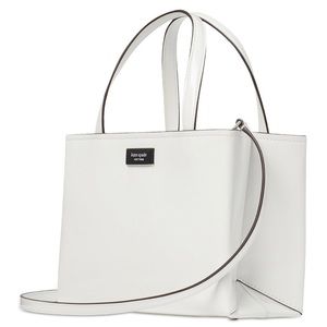 NWT! Closet Closing Sale! Authentic kate spade New York Leather Tote, True White